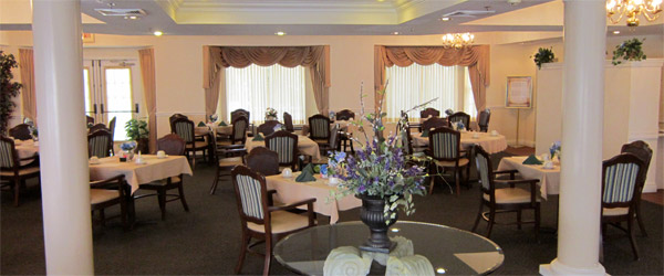 Dining room at a sarasota fl senior living community